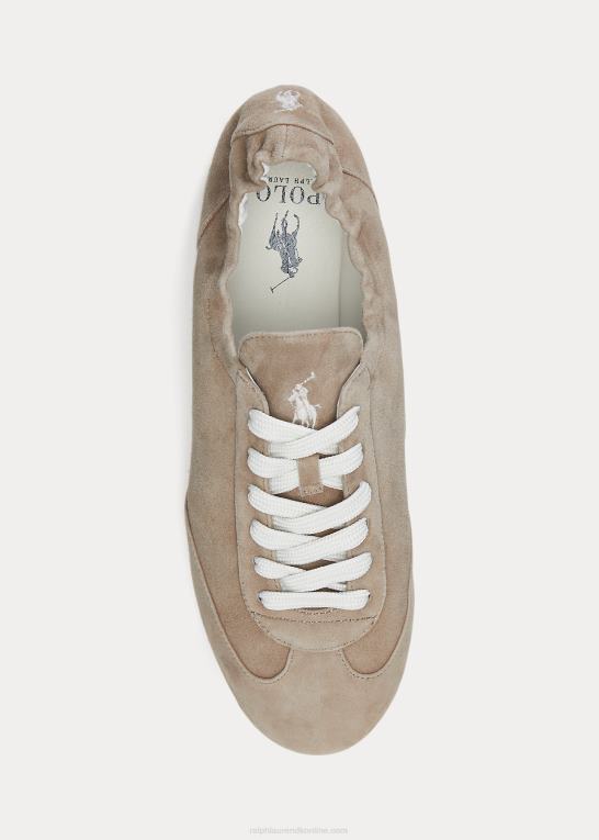 rullesten Kvinder Ralph Lauren ruskind pony ballerina sneaker Z426B9620