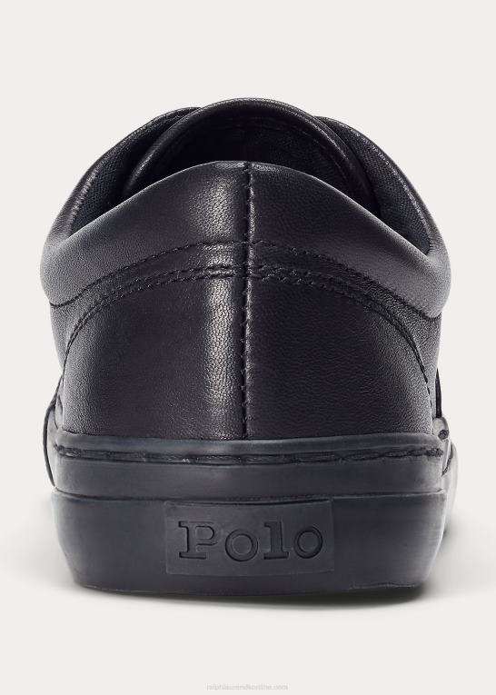 sort Kvinder Ralph Lauren bryn læder sneaker Z426B5112