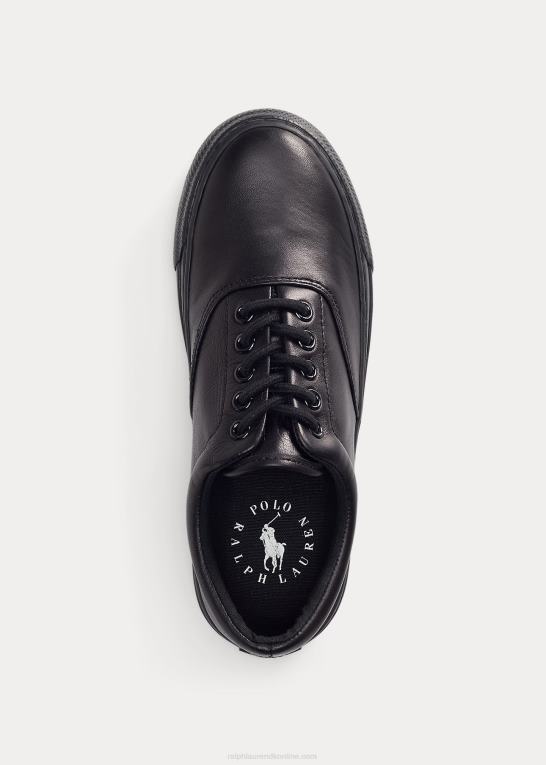 sort Kvinder Ralph Lauren bryn læder sneaker Z426B5112