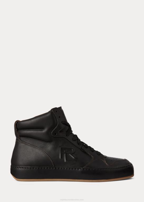 sort Kvinder Ralph Lauren jaemyn high-top sneaker i kalveskind Z426B9691