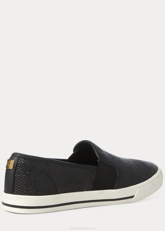 sort Kvinder Ralph Lauren jinny vævet slip-on sneaker Z426B5082