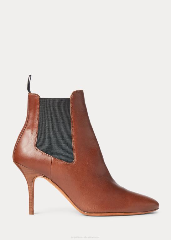 cotto Kvinder Ralph Lauren vachetta kalveskinds kattehælstøvle Z426B9631
