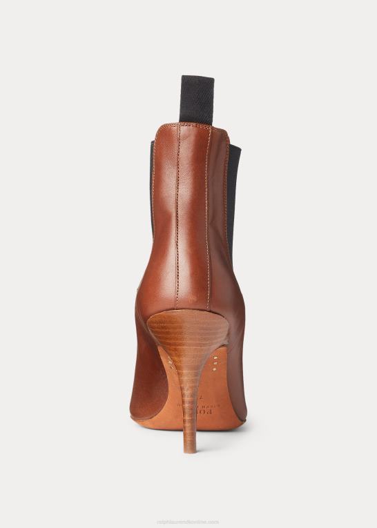 cotto Kvinder Ralph Lauren vachetta kalveskinds kattehælstøvle Z426B9631