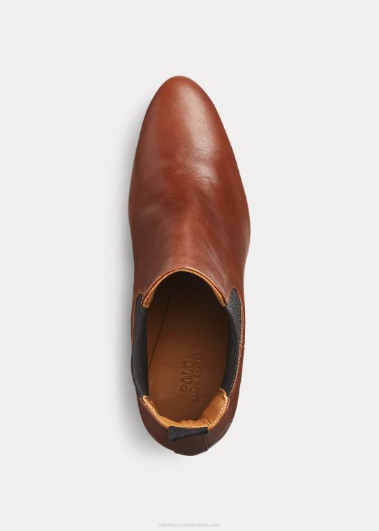 cotto Kvinder Ralph Lauren vachetta kalveskinds kattehælstøvle Z426B9631