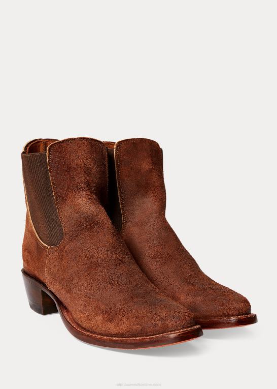efterårs guld Kvinder Ralph Lauren chelsea plainview ruskindsstøvle Z426B9710