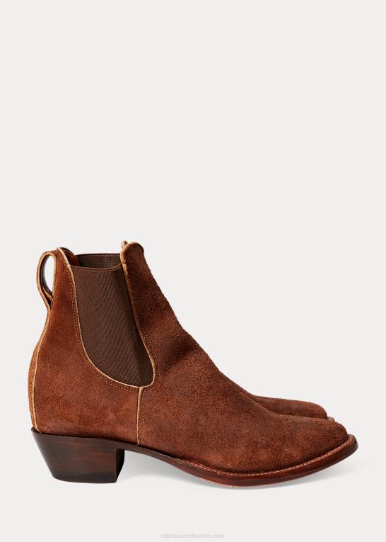efterårs guld Kvinder Ralph Lauren chelsea plainview ruskindsstøvle Z426B9710