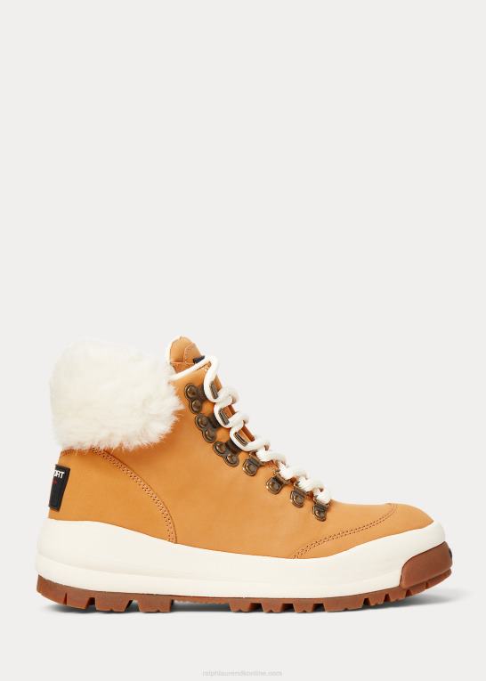 hvede Kvinder Ralph Lauren polo sport ruskind & shearling støvle Z426B5116