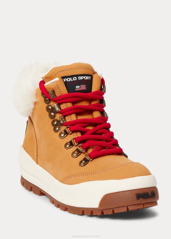 hvede Kvinder Ralph Lauren polo sport ruskind & shearling støvle Z426B5116