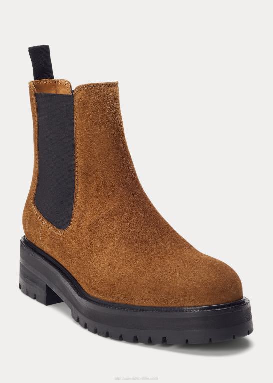 kanel Kvinder Ralph Lauren ruskind lug chelsea støvle Z426B9628