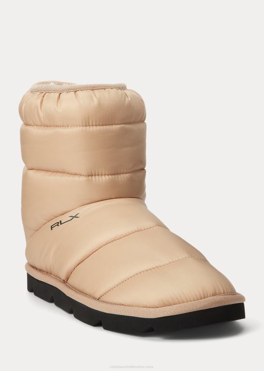 klitbrun Kvinder Ralph Lauren logo quiltet støvle Z426B9627