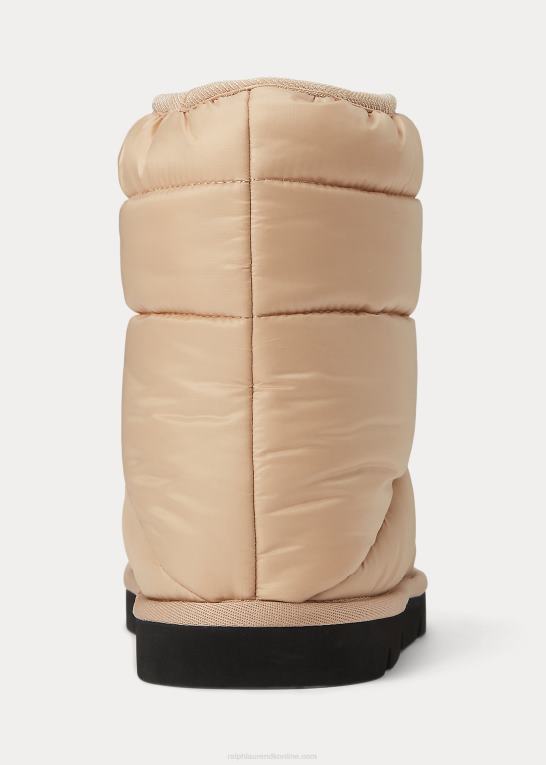 klitbrun Kvinder Ralph Lauren logo quiltet støvle Z426B9627