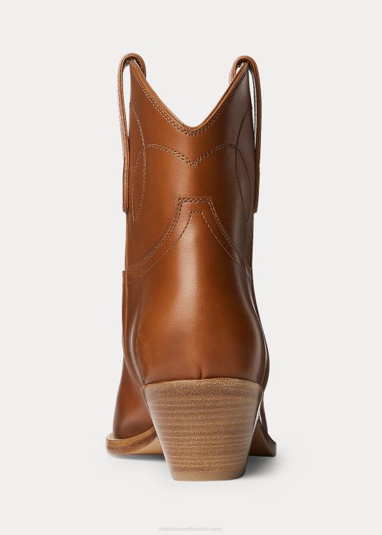rl guld Kvinder Ralph Lauren jayme poleret kalveskind støvle Z426B9705