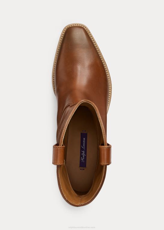 rl guld Kvinder Ralph Lauren jayme poleret kalveskind støvle Z426B9705