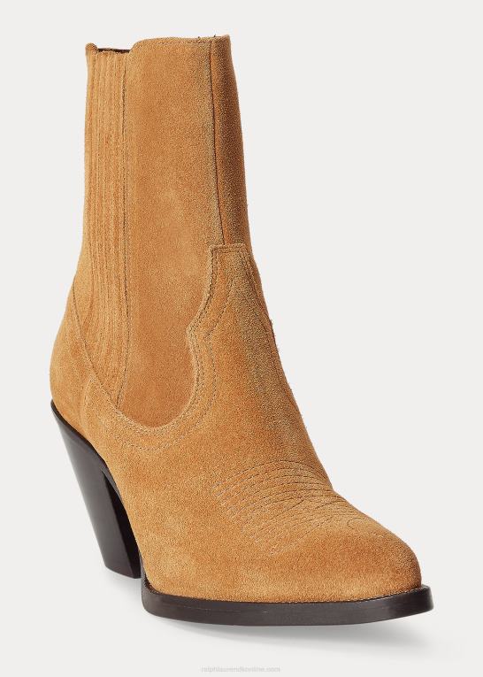 sand Kvinder Ralph Lauren lavrey ruskinds cowboystøvle Z426B5117