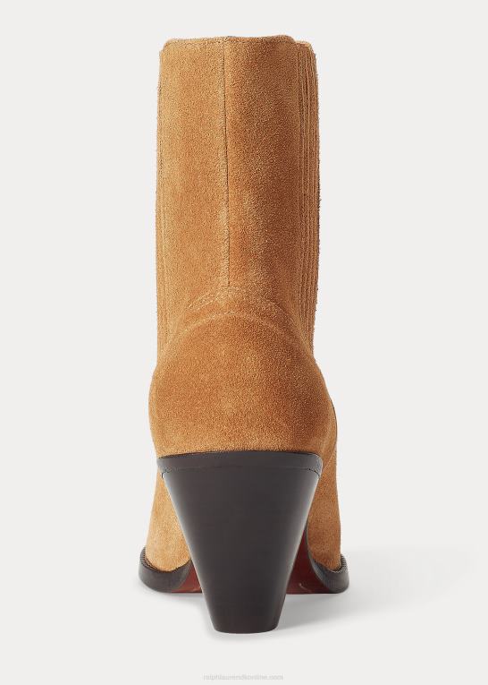 sand Kvinder Ralph Lauren lavrey ruskinds cowboystøvle Z426B5117