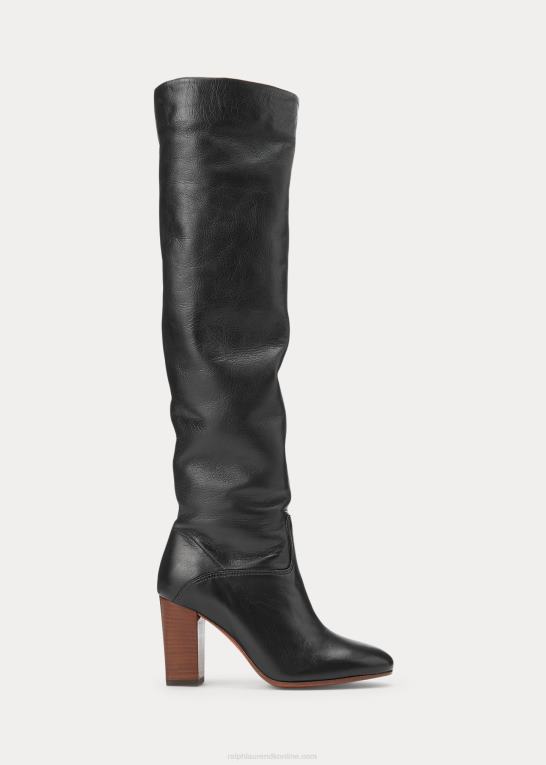 sort Kvinder Ralph Lauren brie læderstøvle Z426B9640