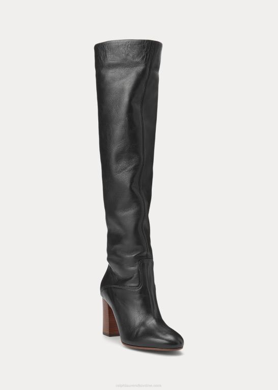 sort Kvinder Ralph Lauren brie læderstøvle Z426B9640