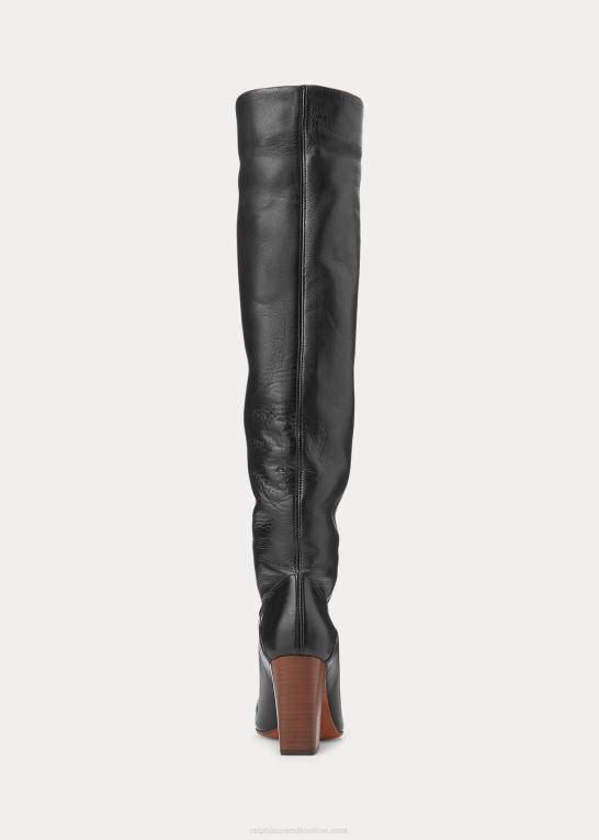 sort Kvinder Ralph Lauren brie læderstøvle Z426B9640