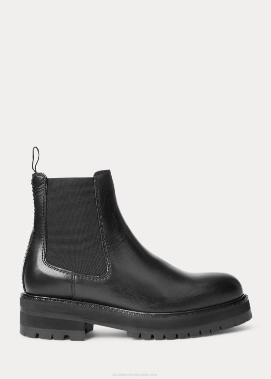 sort Kvinder Ralph Lauren chelsea støvle af kalveskind Z426B9626