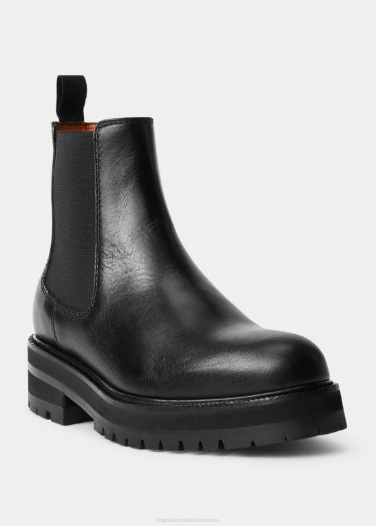 sort Kvinder Ralph Lauren chelsea støvle af kalveskind Z426B9626