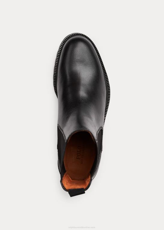 sort Kvinder Ralph Lauren chelsea støvle af kalveskind Z426B9626