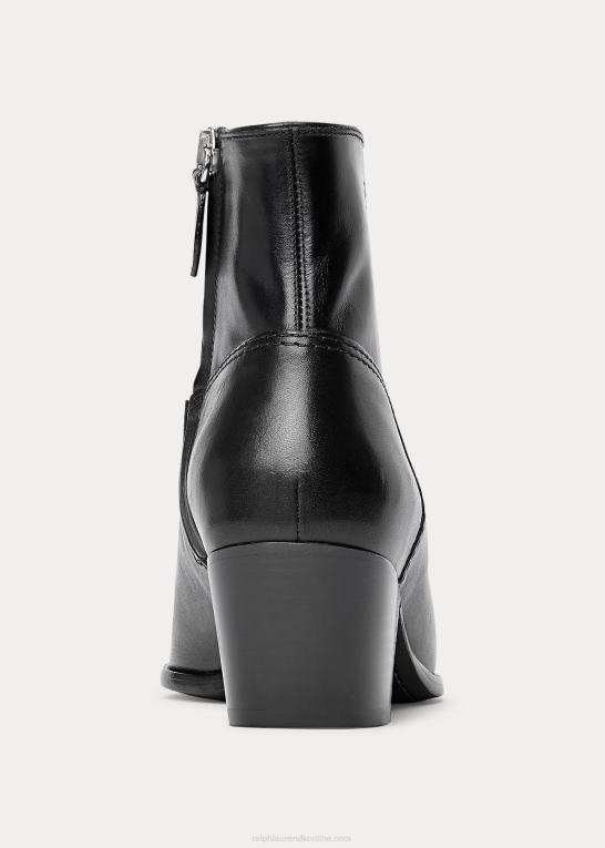 sort Kvinder Ralph Lauren lucille læderstøvle Z426B5118