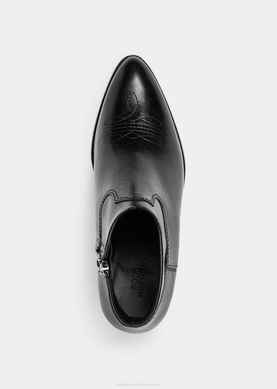 sort Kvinder Ralph Lauren lucille læderstøvle Z426B5118
