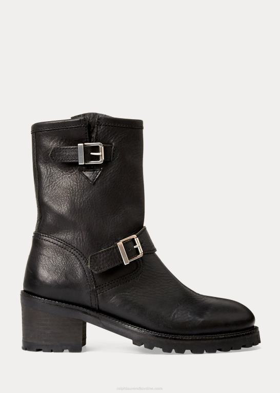 sort Kvinder Ralph Lauren payge vachetta læderstøvle Z426B9632
