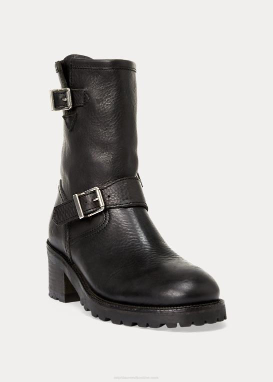 sort Kvinder Ralph Lauren payge vachetta læderstøvle Z426B9632