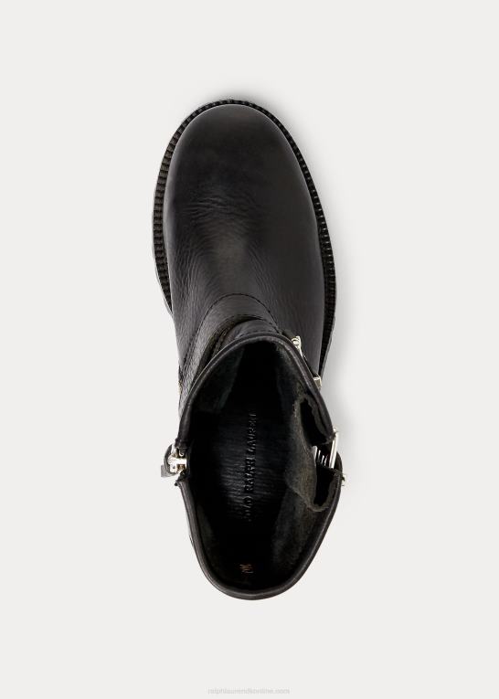 sort Kvinder Ralph Lauren payge vachetta læderstøvle Z426B9632