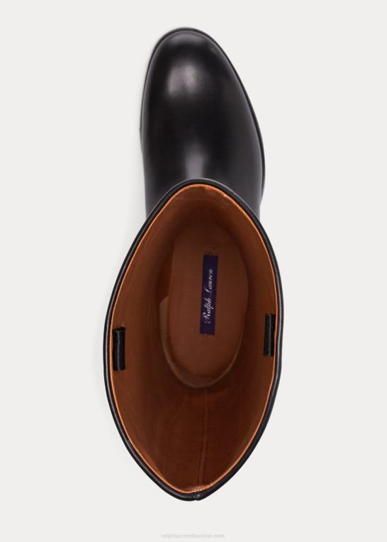 sort Kvinder Ralph Lauren sallen ridestøvle af kalveskind Z426B9709