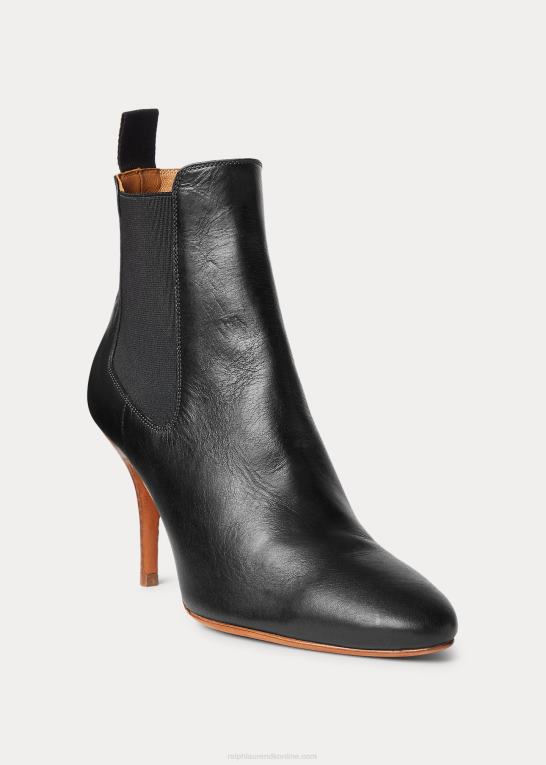 sort Kvinder Ralph Lauren vachetta kalveskinds kattehælstøvle Z426B9630