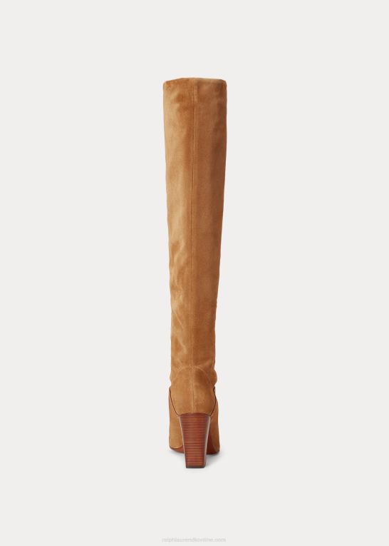 tan Kvinder Ralph Lauren brie ruskind støvle Z426B9641