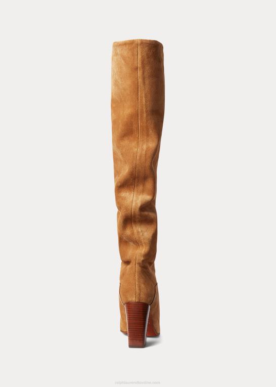 tan Kvinder Ralph Lauren brie ruskind støvle Z426B9641