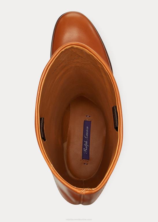 tan Kvinder Ralph Lauren sallen ridestøvle af kalveskind Z426B9708