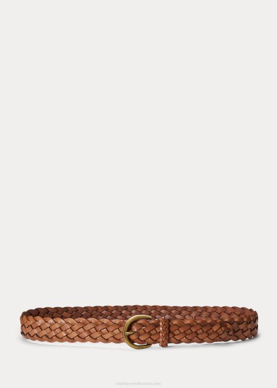 cuoio Kvinder Ralph Lauren flettet kalveskindsbælte Z426B5512