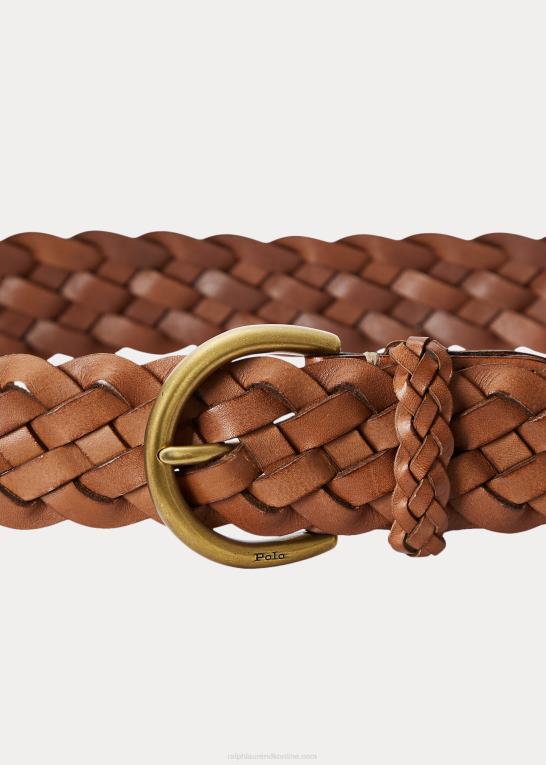cuoio Kvinder Ralph Lauren flettet kalveskindsbælte Z426B5512