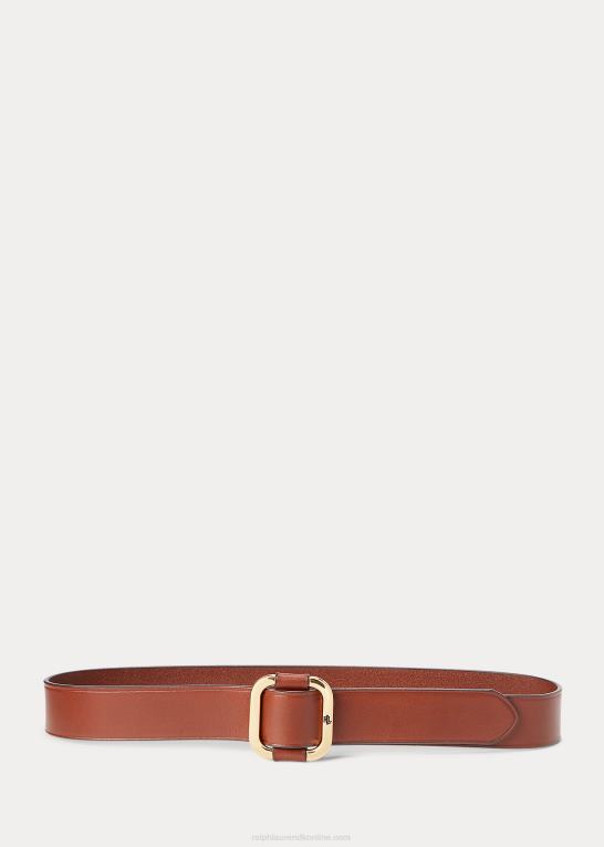 cuoio Kvinder Ralph Lauren læderbælte med glidespænde Z426B4923