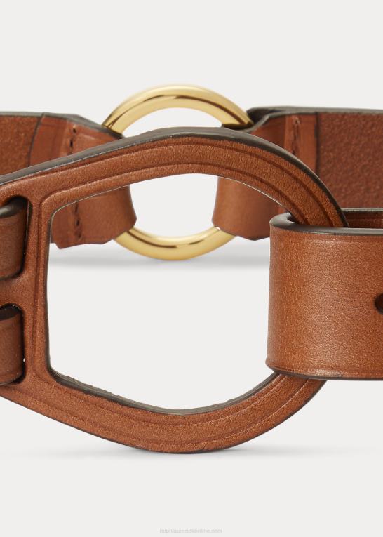 cuoio Kvinder Ralph Lauren læderbælte med tre stropper Z426B4931