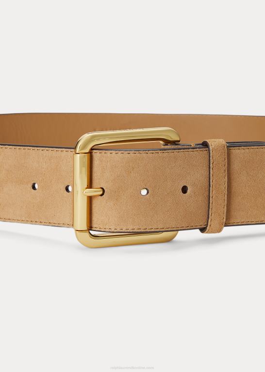 kamel Kvinder Ralph Lauren bred ruskindsbælte Z426B4914