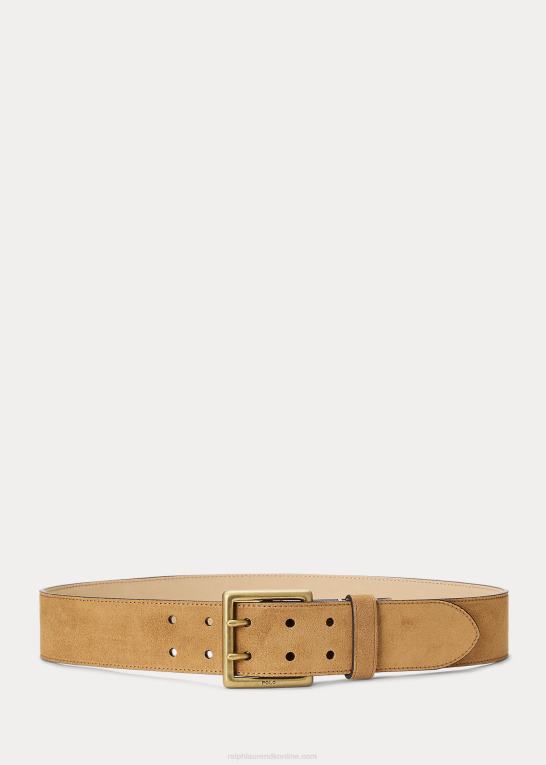 karamel Kvinder Ralph Lauren to-benet ruskindsbælte Z426B5465