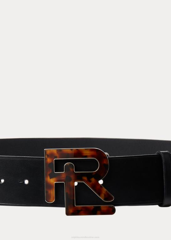 sort Kvinder Ralph Lauren rl vachetta læder bredt bælte Z426B5587