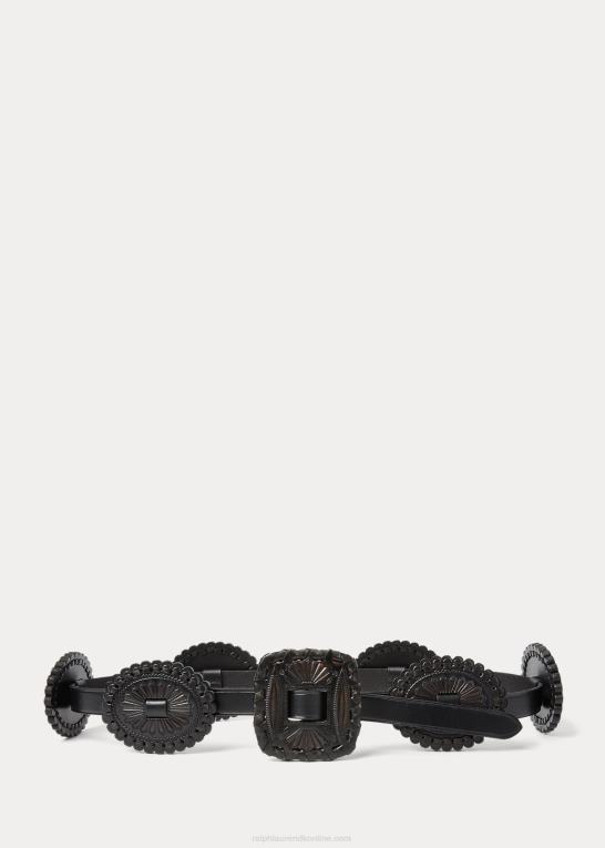 sort Kvinder Ralph Lauren skinny bælte i læder Z426B5566