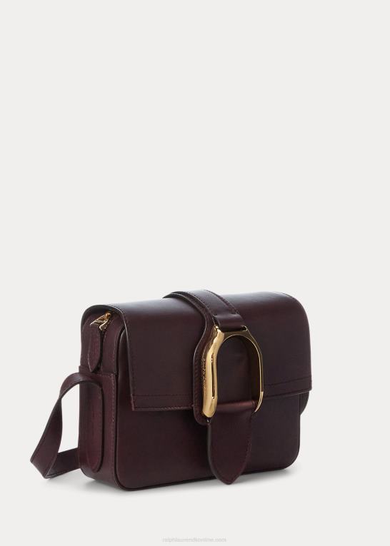 bordeaux Kvinder Ralph Lauren kalveskind welington crossbody taske Z426B5269