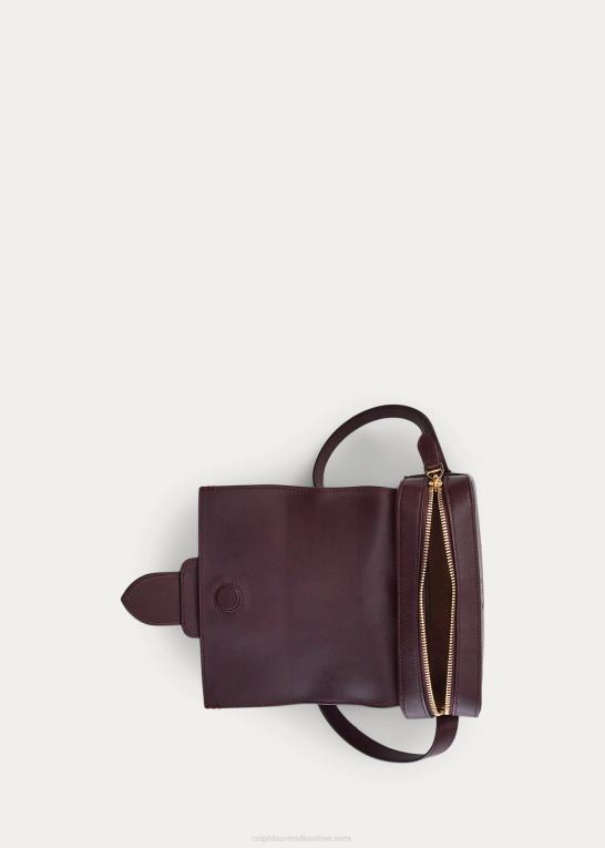 bordeaux Kvinder Ralph Lauren kalveskind welington crossbody taske Z426B5269