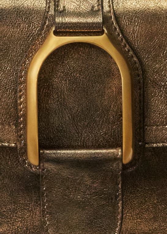 bronze Kvinder Ralph Lauren metallisk welington crossbody taske Z426B5261