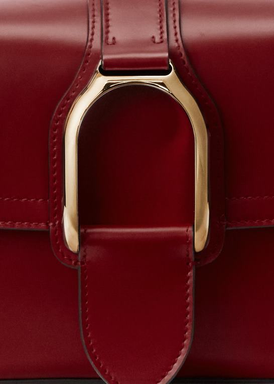 dyb rød Kvinder Ralph Lauren kalveskind welington crossbody taske Z426B5265