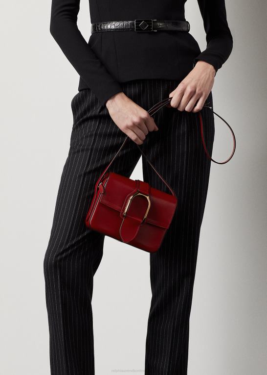 dyb rød Kvinder Ralph Lauren kalveskind welington crossbody taske Z426B5265