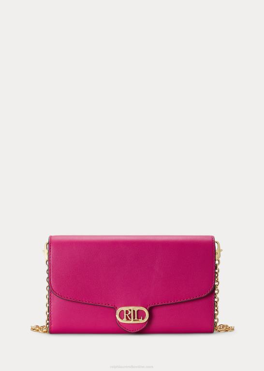 fuschia bær Kvinder Ralph Lauren læder medium adair crossbody Z426B5399