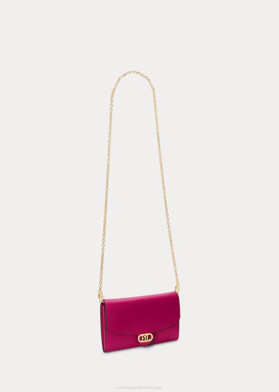 fuschia bær Kvinder Ralph Lauren læder medium adair crossbody Z426B5399